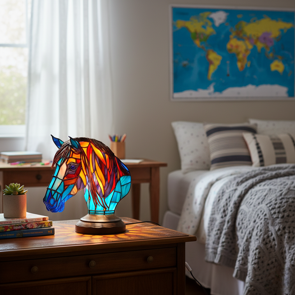 Horse Mosaic Lamp