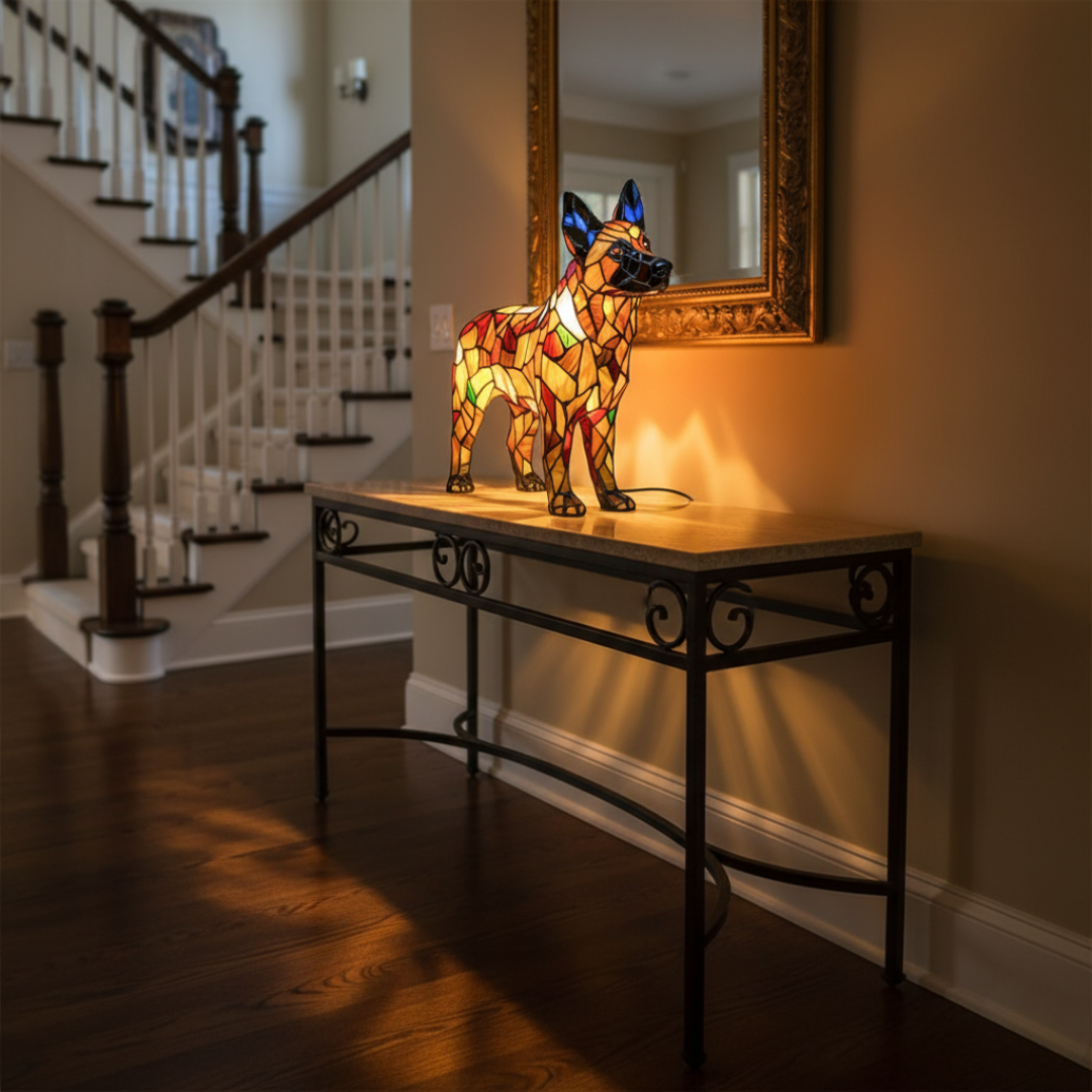 Luminous Guardian Mosaic Lamp
