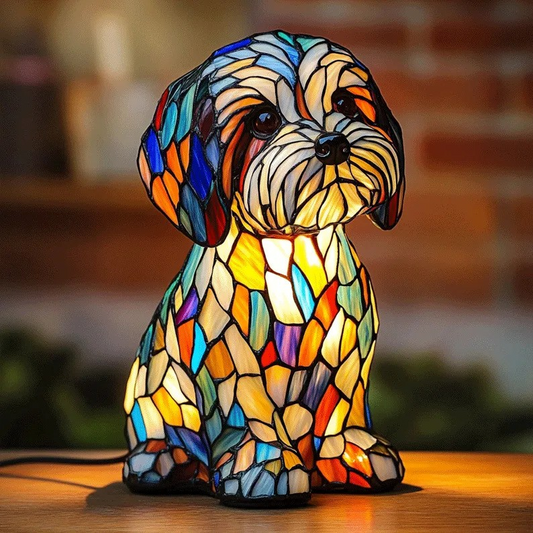 Shih Tzu Mosaic Lamp