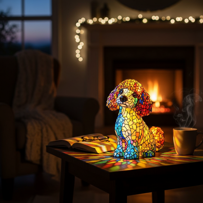 Poodle Mosaic Lamp