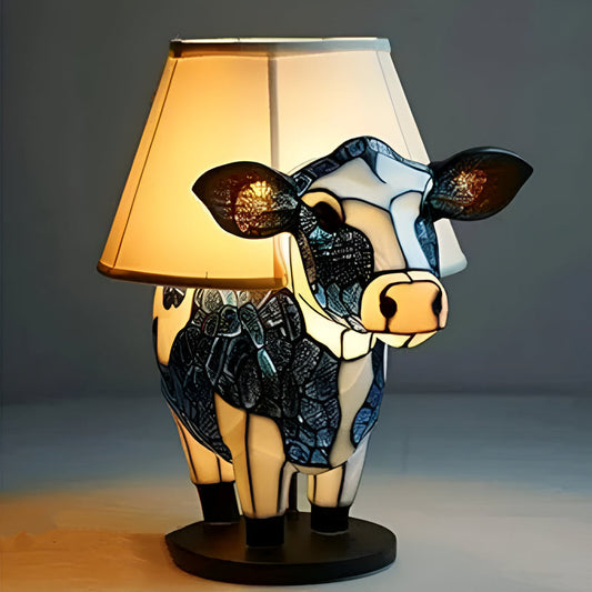 Holstein Cow Mosaic Lamp