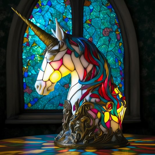 Luna – Unicorn Mosaic Lamp