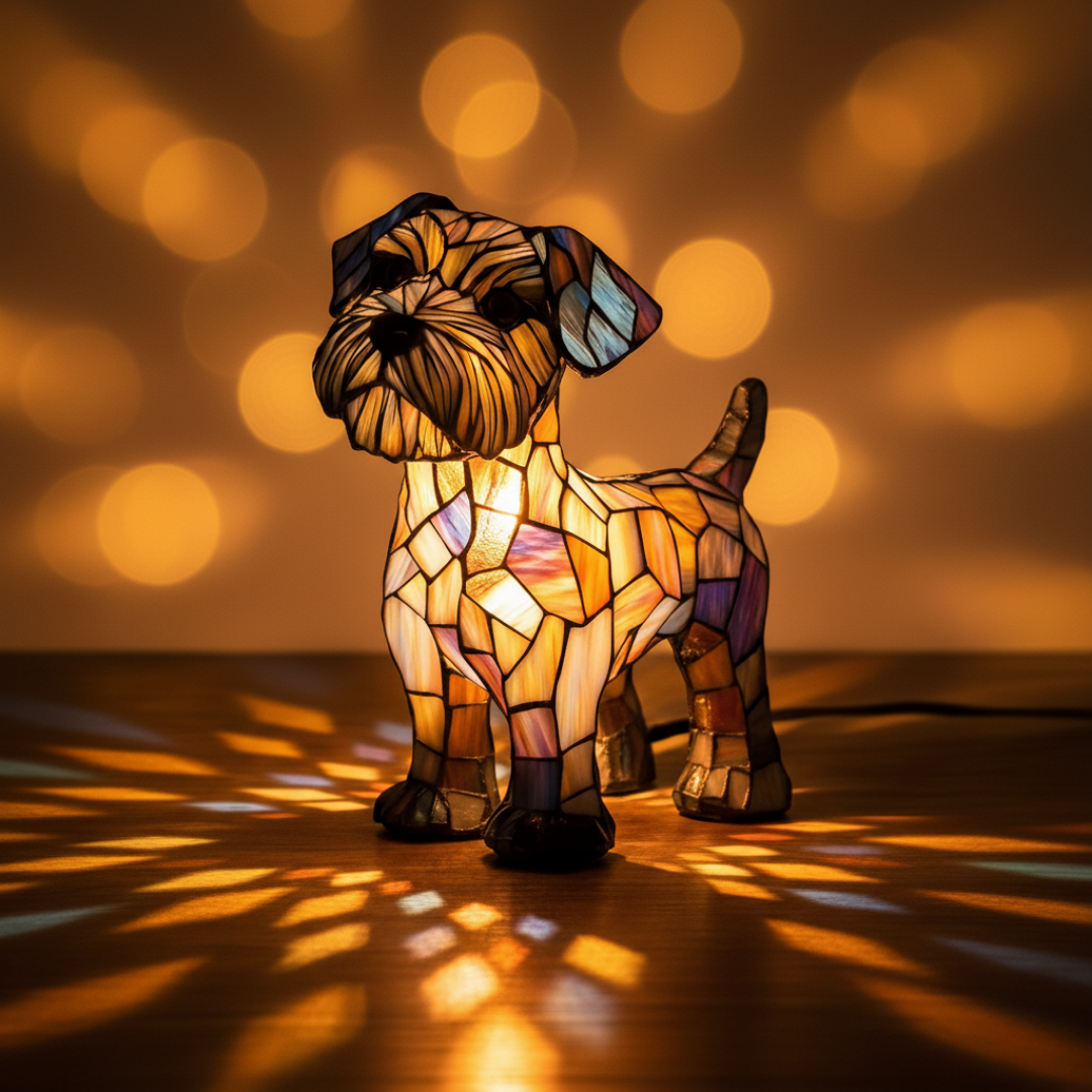 Terrier Mosaic Lamp