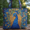 Quilted Tote Bag – Royal Peacock