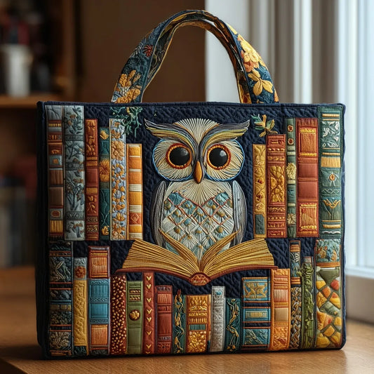 Quilted Tote Bag – Owl & Antique Books