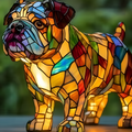Tommie – Friendly Dog Mosaic Lamp