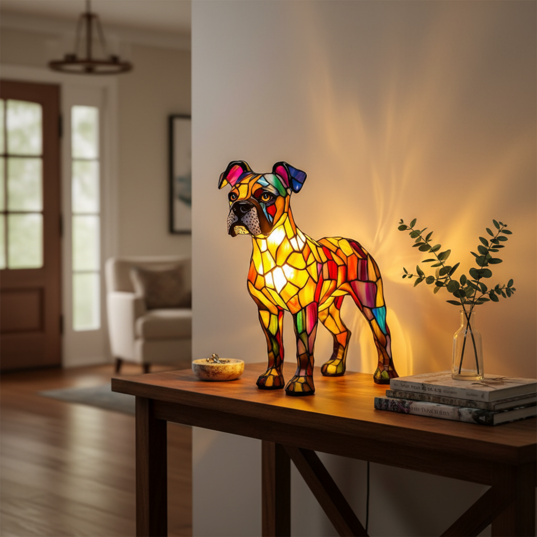 Boxer Mosaic Lamp