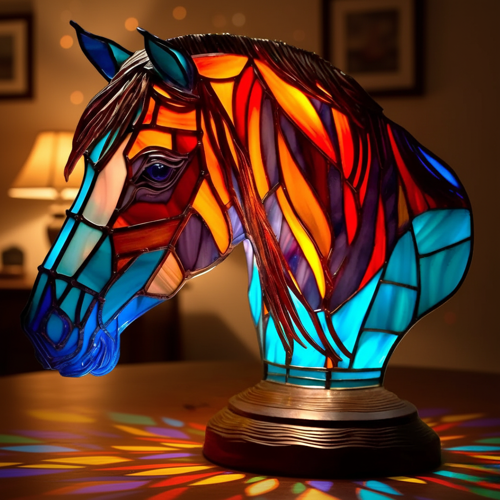 Horse Mosaic Lamp