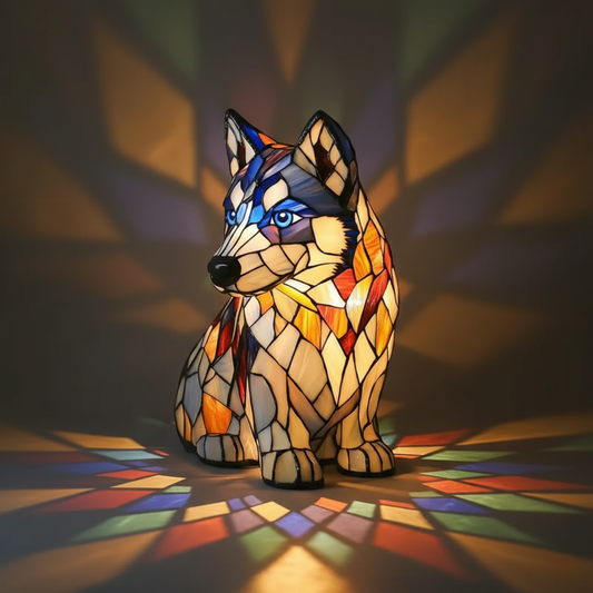 Husky Mosaic Lamp