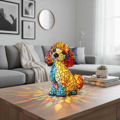 Poodle Mosaic Lamp
