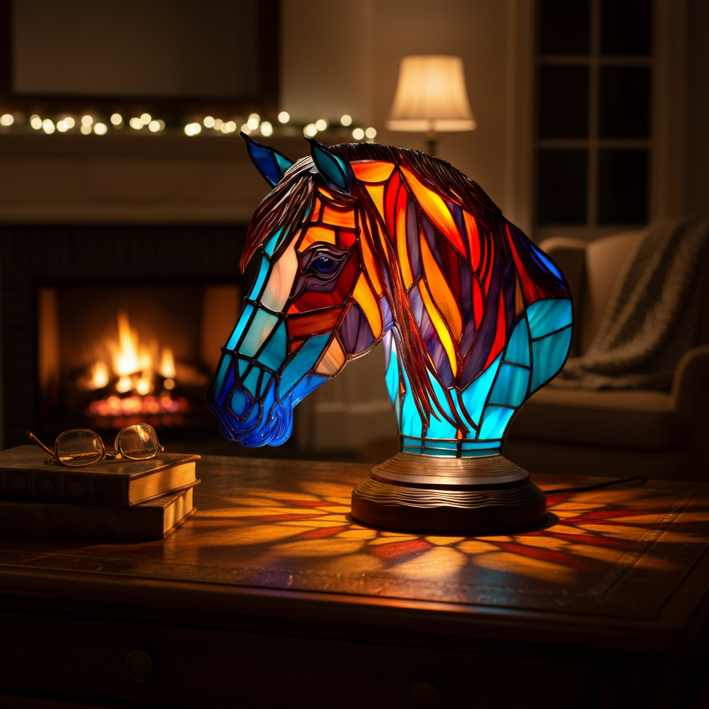 Horse Mosaic Lamp