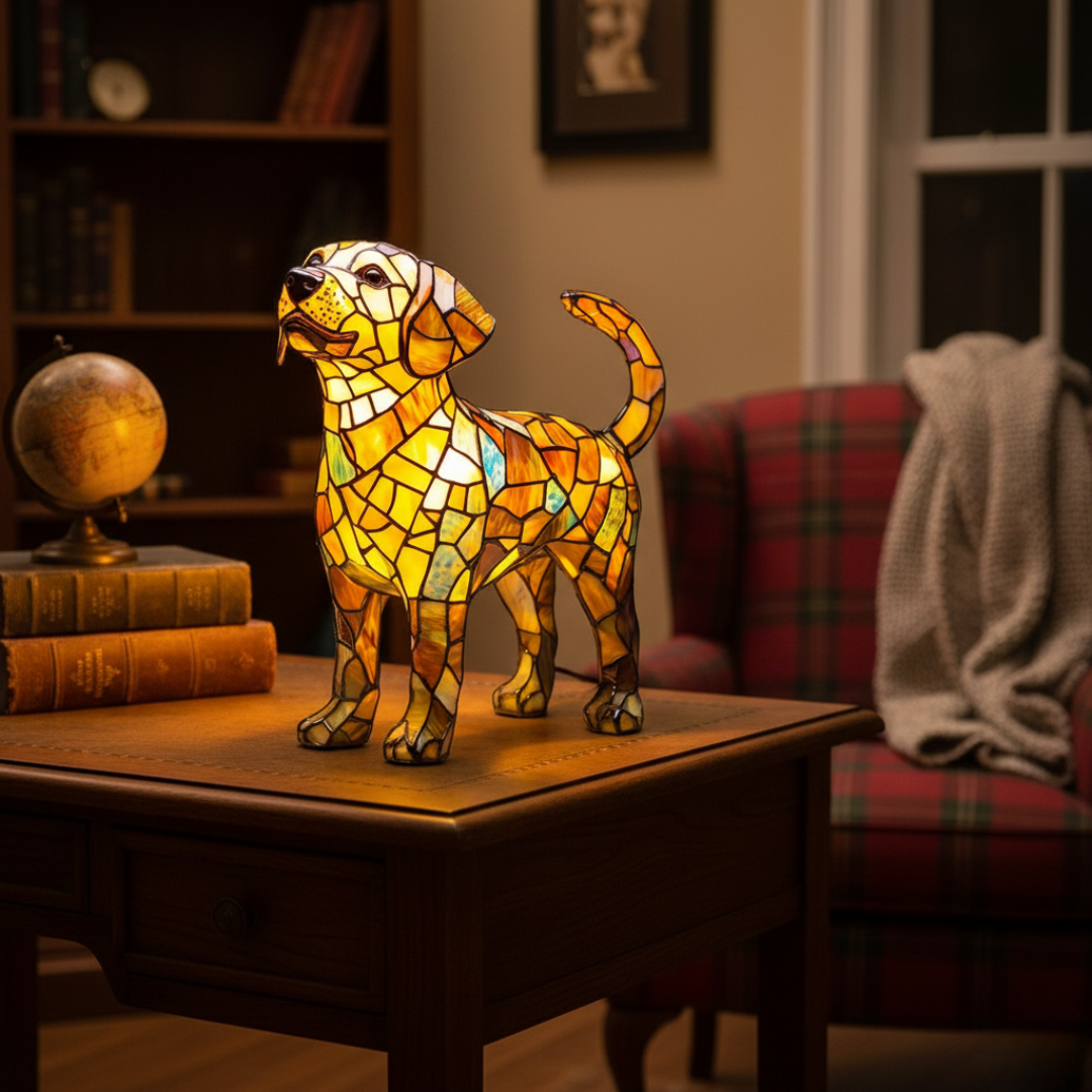 Labrador Mosaic Lamp