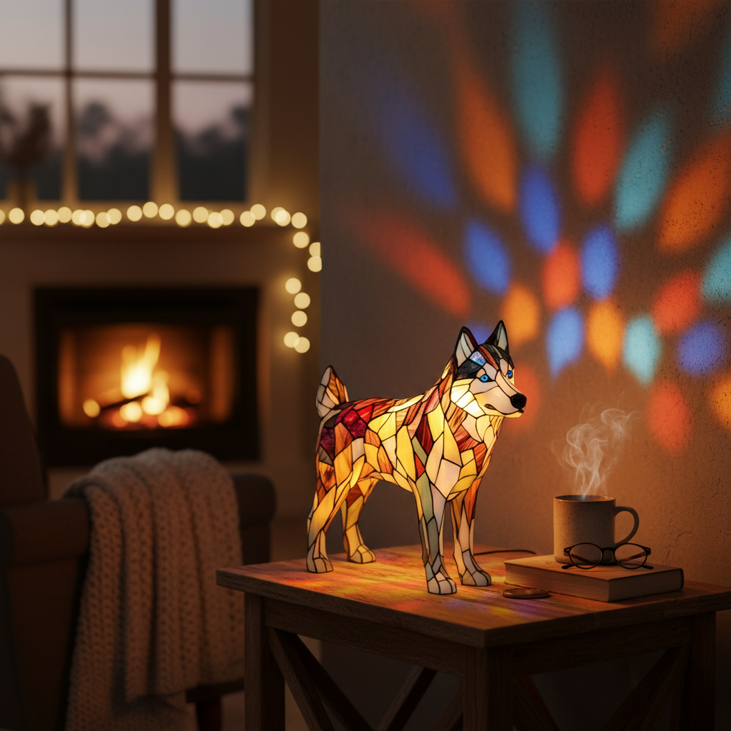 Nala – Dog Mosaic Lamp