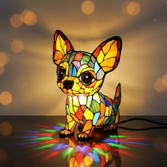 Chihuahua Mosaic Lamp