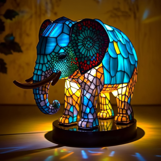 Noa – Elephant Mosaic Lamp