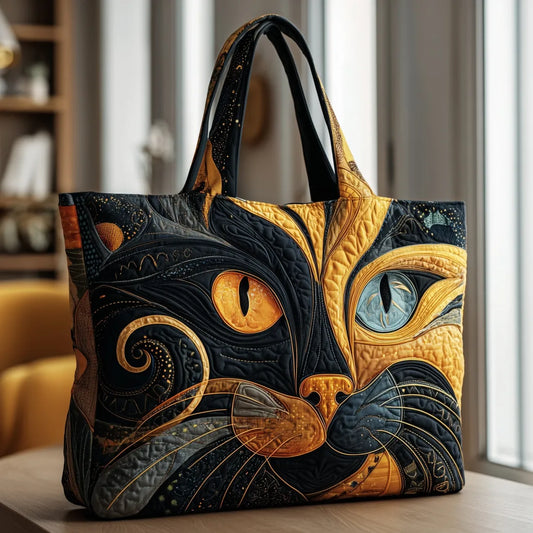 Quilted Tote Bag – Mystic Cat
