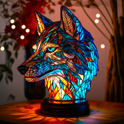 Wolf Mosaic Lamp