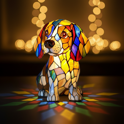 Beagle Mosaic Lamp