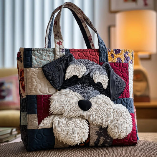 Quilted Tote Bag – Cosy Terrier Face