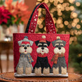 Quilted Tote Bag – Winter Puppies