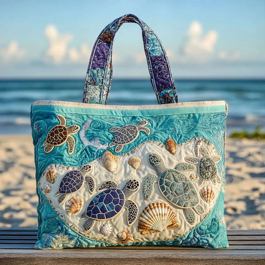 Quilted Tote Bag – Love for Sea Turtles