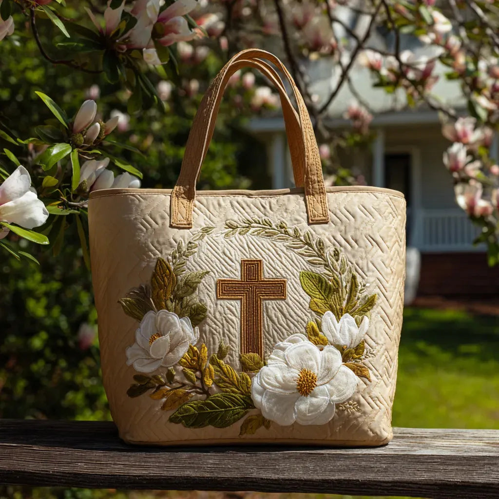 Quilted Tote Bag – Holy Cross