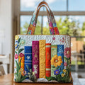 Quilted Tote Bag – Floral Library