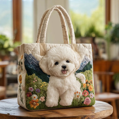 Quilted Tote Bag – Enchanted Puppy
