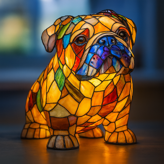 Bulldog Mosaic Lamp