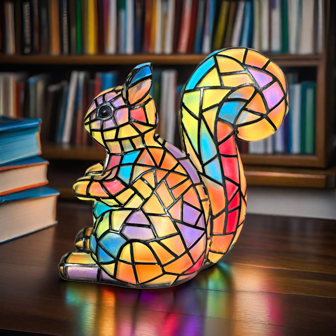 Alvin – Squirrel Mosaic Lamp