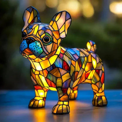 French Bulldog Mosaic Lamp