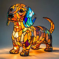 Dachshund Mosaic Lamp