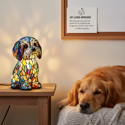 Shih Tzu Mosaic Lamp