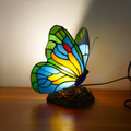 Blue Butterfly Mosaic Lamp