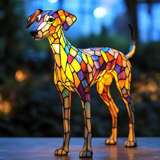 Whippet Mosaic Lamp