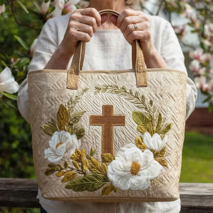 Quilted Tote Bag – Holy Cross