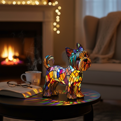 Yorkshire Terrier Mosaic Lamp